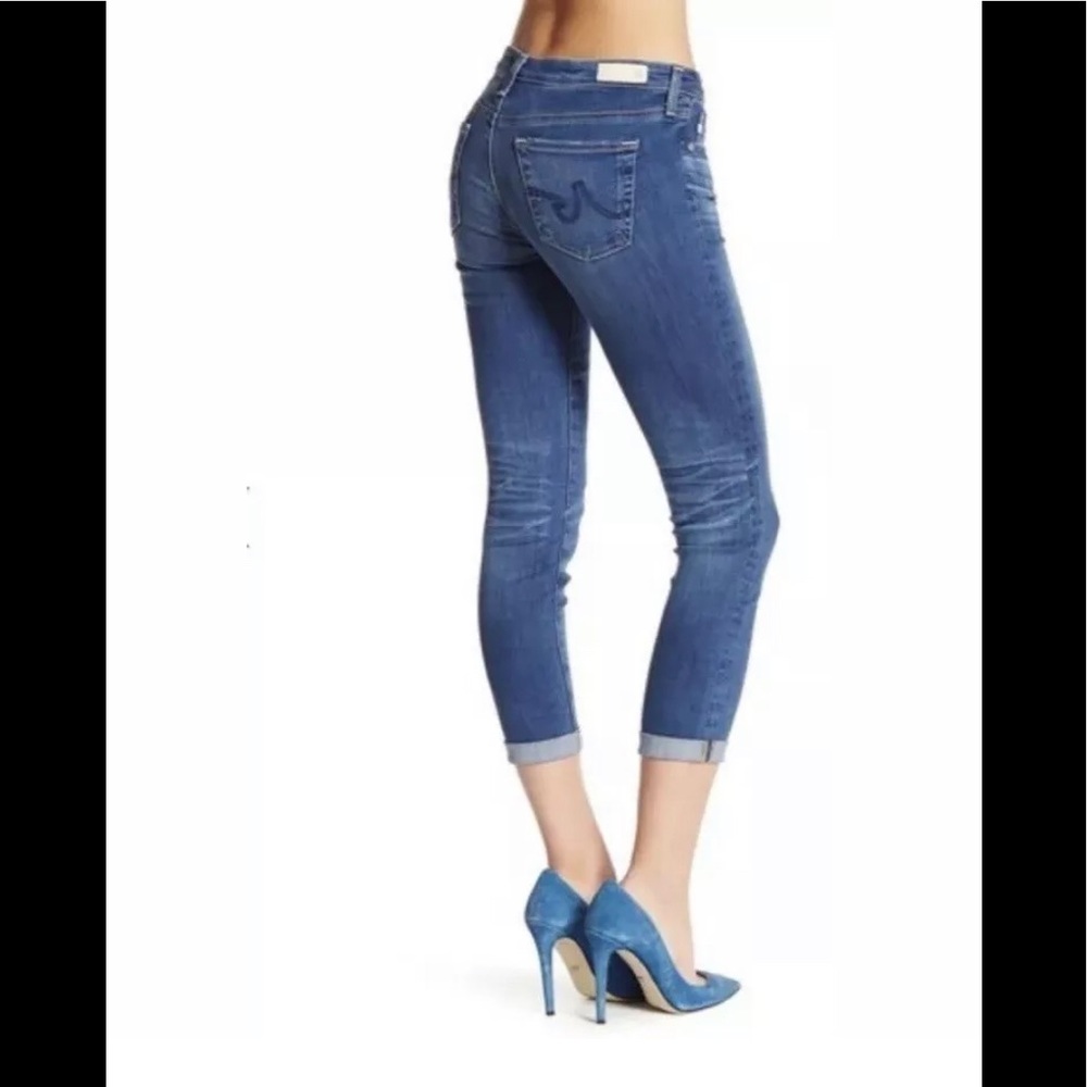 AG Stilt Roll-up cigarette medium wash denim jean - Picture 1 of 8